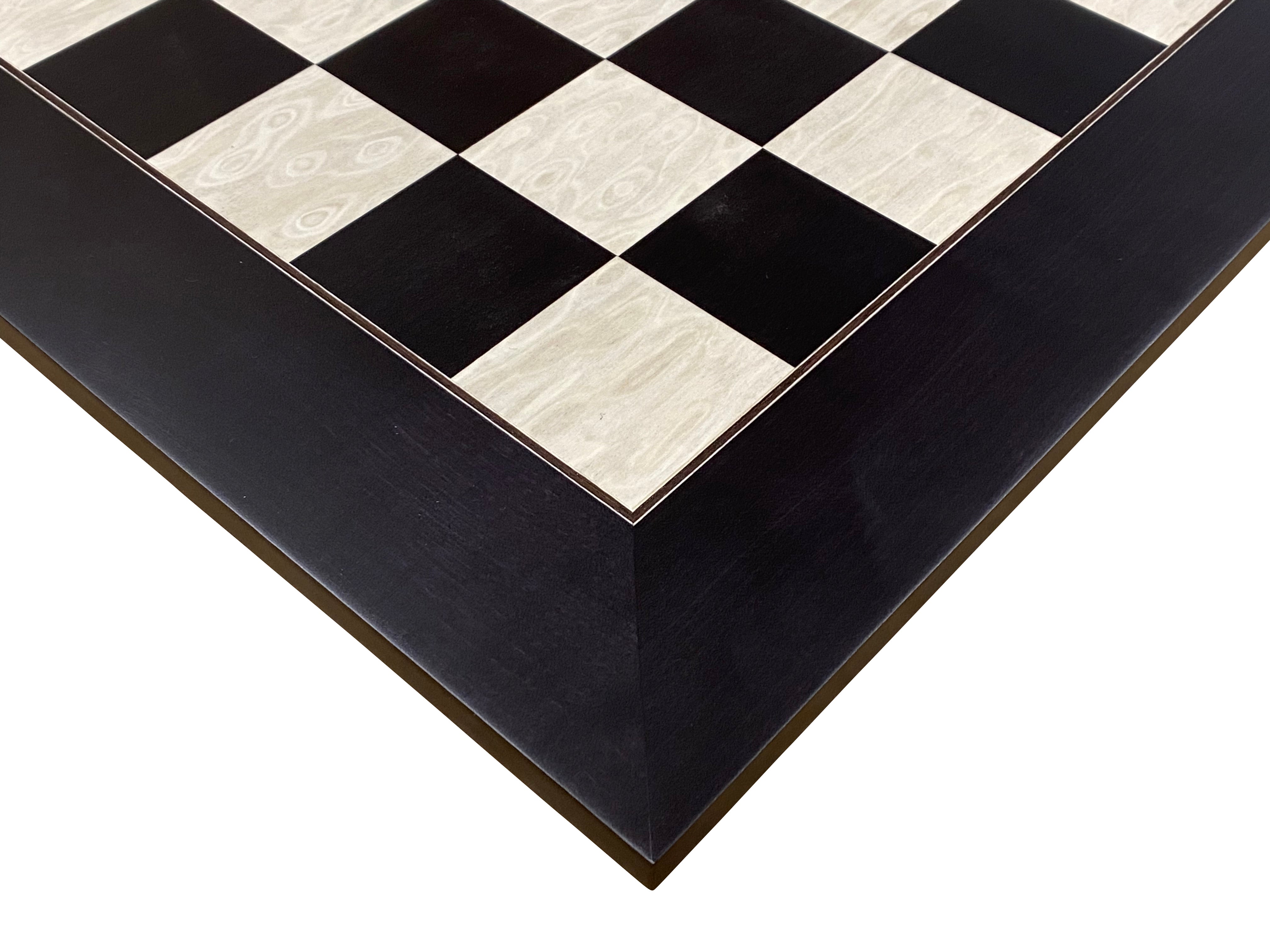 21" Birdseye Maple Anegre Deluxe Chessboard -  CHESSMAZE STORE UK